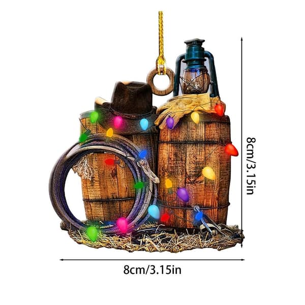 Mordely Hatt Stövlar Ornament Xmas Tree Hängande Skylt E-3PCS E-3PCS E-3pcs