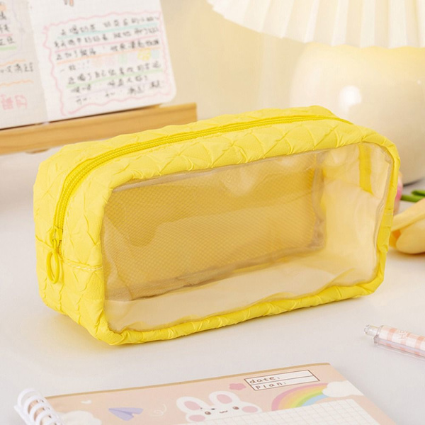 Blixtlås Pennapåse Förvaringsväska GUL yellow