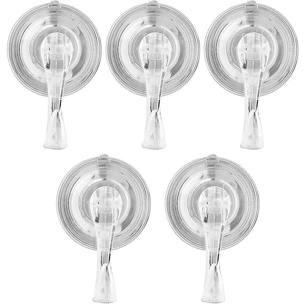 Mordely 4 Pack Suction Cup Hooks, Clear Reusable Heavy Duty Vacuum Suction Cup