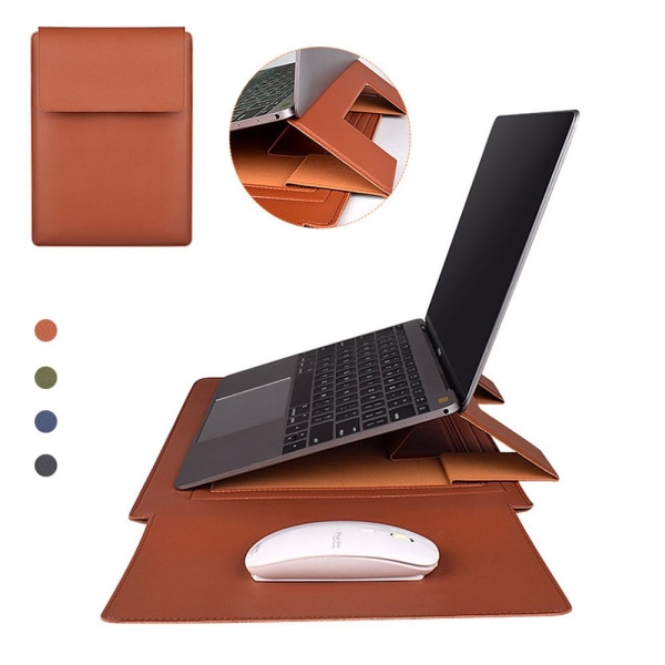 Mordely Laptopväska Case För Macbook HP Dell Lenovo Huawei BRUN Brown 15-15.6 inch