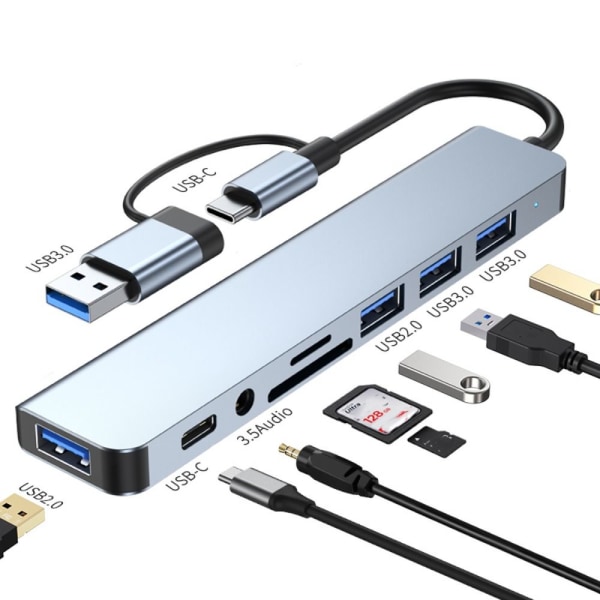 Mordely USB C HUB Type-C Splitter 8 IN 1