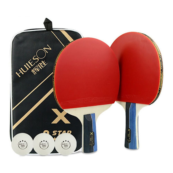 Mordely 1 Set Bordtennisracket Ping Pong Paddel LÅNG KORT PADDEL long short paddle