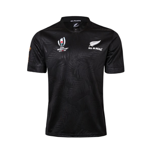 Mordely Rugbytröja Herr Nya Zeeland All  Home Rugby hirt 2019 World Cup portwear (Vuxenstorlek) Black S
