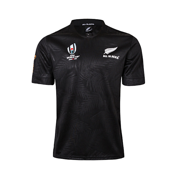 Mordely Rugbytröja Herr Nya Zeeland All  Home Rugby Shirt 2019 World Cup Sportwear (Vuxenstorlek) Black 3XL