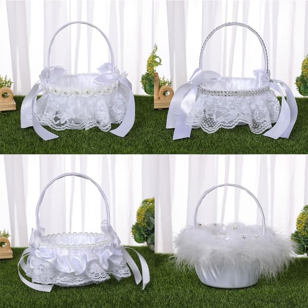 Mordely 2st Blomkorg Flower Girl Baskets 2ST-B 2ST-B 2PCS-B