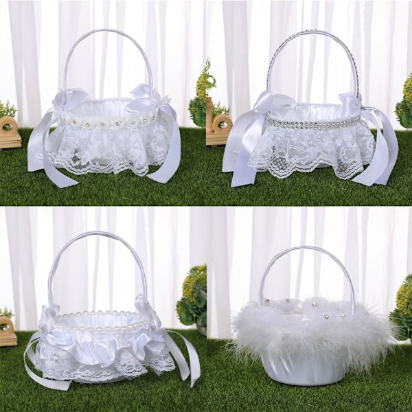 Mordely 2st Blomkorg Flower Girl Baskets 2ST-E 2ST-E 2PCS-E