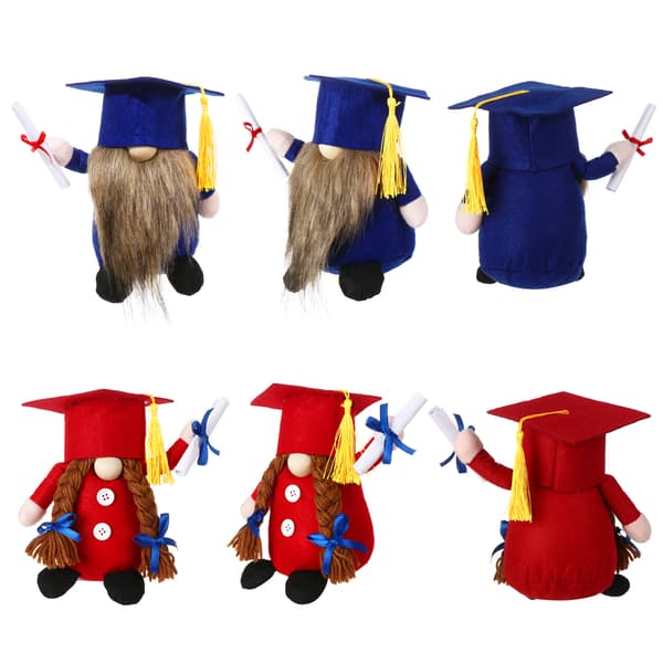 Graduation Gnome Ansiktsfri docka BLÅ