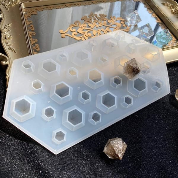 Mordely 2st 3D Gem molds för hartshantverk