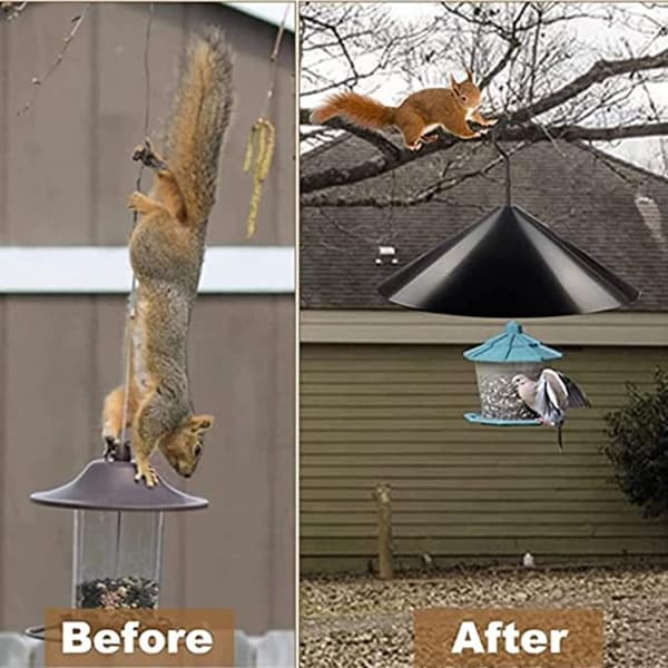 Mordely Squirrel Baffle Bird Feeder Pole 14INCHNO HOOK NO HOOK 14inch 14inchno hook