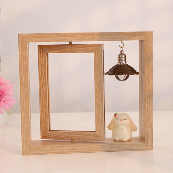 Mordely Dubbelsidig fotoram Roterande tavelramar MED LAMPA MED with lamp