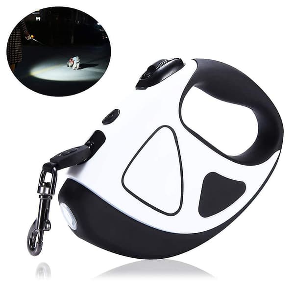 Mordely Retractable Dog Leash 5m With Led Flashlight For Small Medium Big Breed Dogs, Extendable Leash For Night Walks
