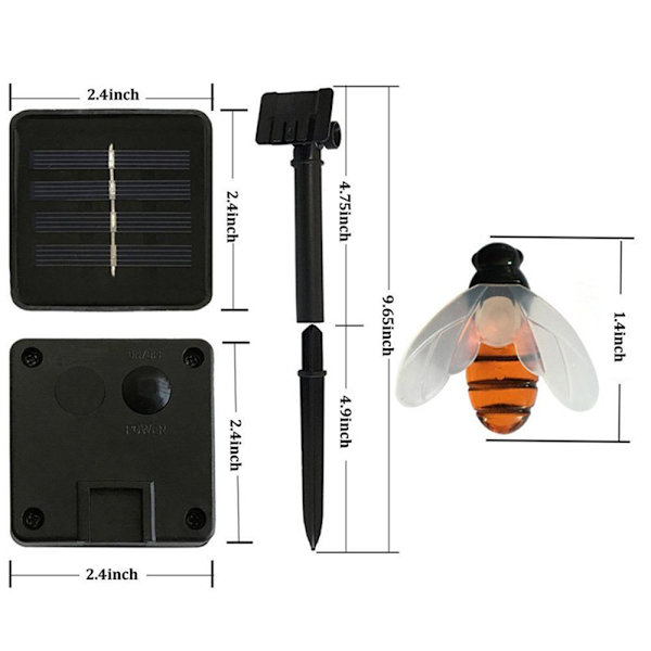Mordely Solar Powered Söt Honey Bee Led String Light