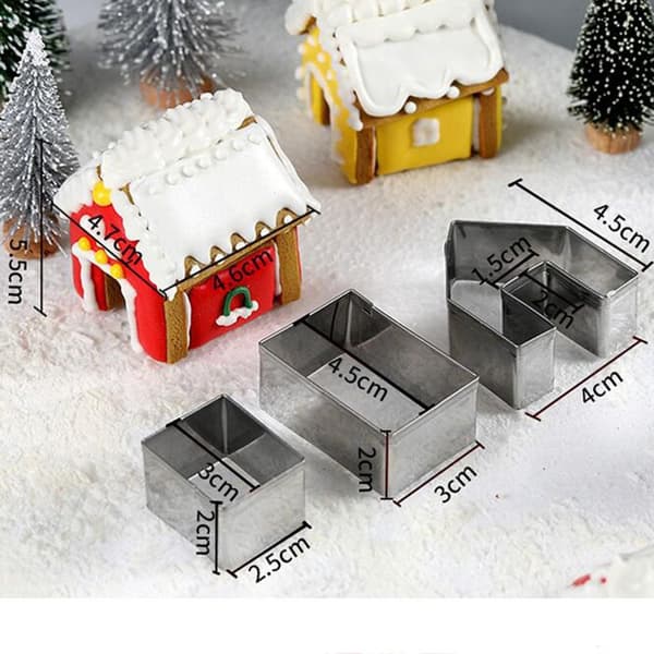 9 Styck Julkaka Cutter Kex Cutter Form Set Cookie Silver