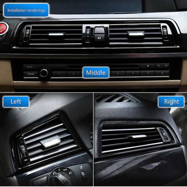 Mordely Left Side;plating Dashboard Air Outlet Vent Air Conditioning Vent Panel For 5 Series F10 F11 F18