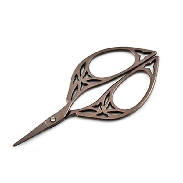 2023 Stainless Steel Leaf Shape Scissors Handmade Tea Bag Scissors (black Titanium)