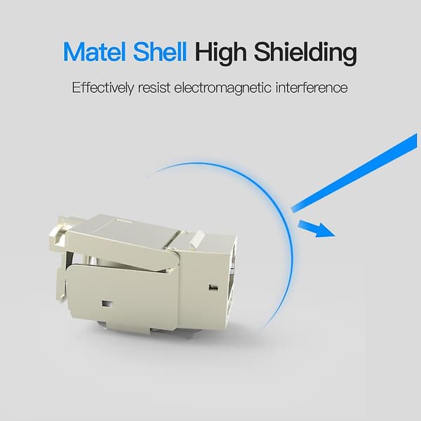 Rj45 Modular Coupler, Cat7 Cat6 Cat5 Rj45 8p8c Network Keystone Jack Rj45 Socket In-line Coupler Metal Coupler High Shielding Ethernet Coupler Etherne