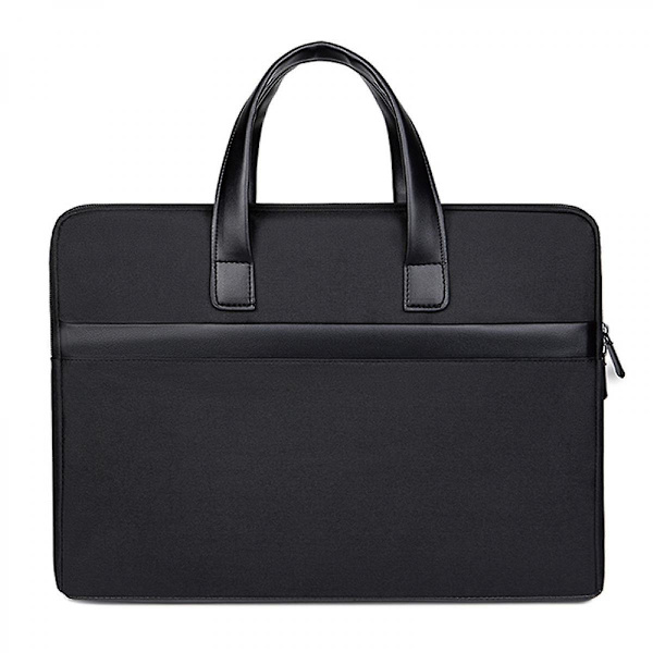 Conference Portable Briefcase Mens Large-capacity Oxford Cloth File Bag Customized Business Laptop Bag Black)