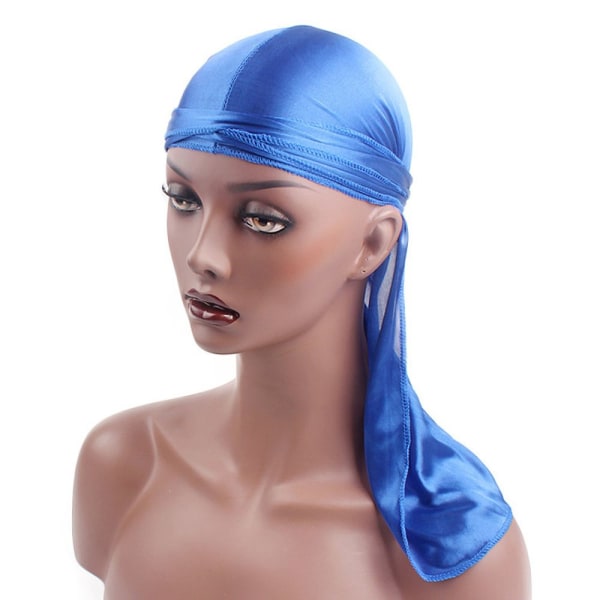 Mordely Bandana Silk Durag Pirate Hat ROYAL BLUE royal blue