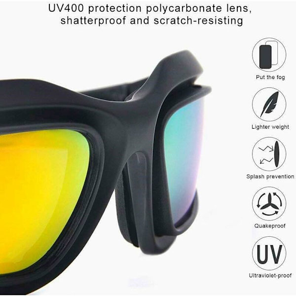 Mordely Motorcykelridning Goggle Kit, Vadderad Goggle Ram