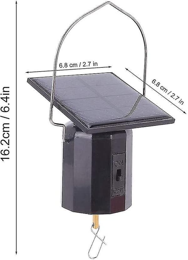 2023 Solar Powered Wind Chime Eco-friendly Hanging Ornament Rotating Motor Environmentally Friendly