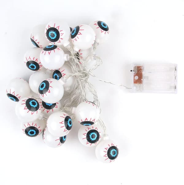 Halloween Eyeball String Lights 30LED Lights Batteridriven purple