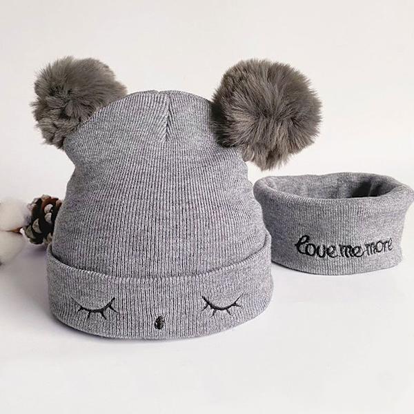 Stickad mössa för barn Baby cap GRÅ STIL 1 STIL 1 Grey Style 1-Style 1