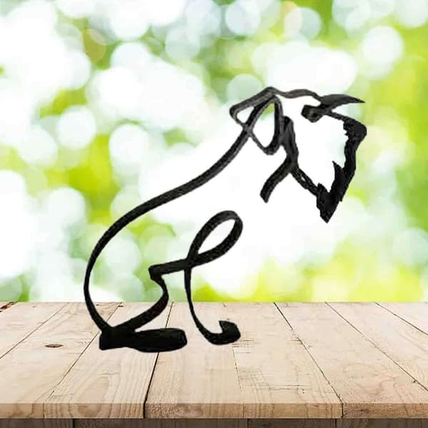 Mordely bstrakt hundprydnad Modern djurskulptur A