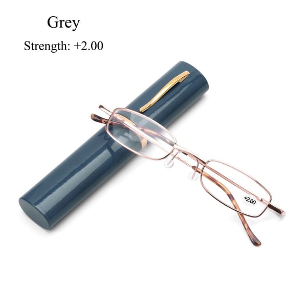 Mordely Läsglasögon med pennrörsfodral CASE STYRKA 2,00 gray Strength 2.00
