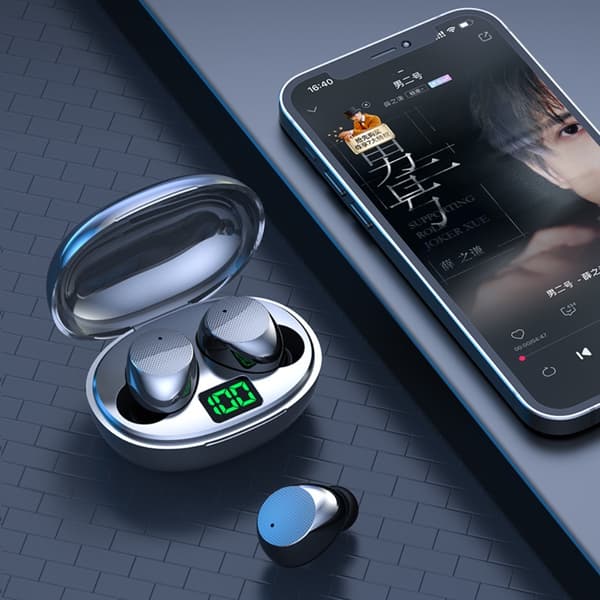 Mordely Trådlösa Bluetooth -hörlurar TWS SVART black