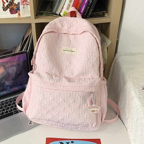 Mordely Student skolväska Ryggsäck ROSA pink