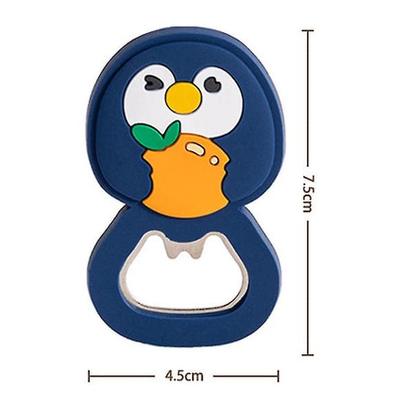 Cartoon Beer Bottle Opener Pvc Multi-purpose Magnetic Refrigerator