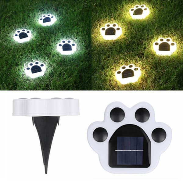 Mordely Solar Light Cat Paw Print VIT LJUS