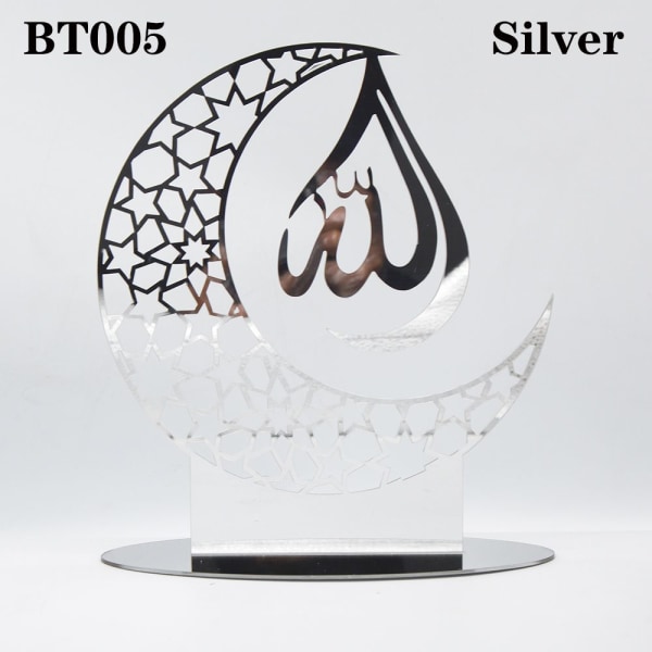 Mordely Eid Mubarak Dekor Ramadan Ornament SILVER BT005 silver BT005-BT005