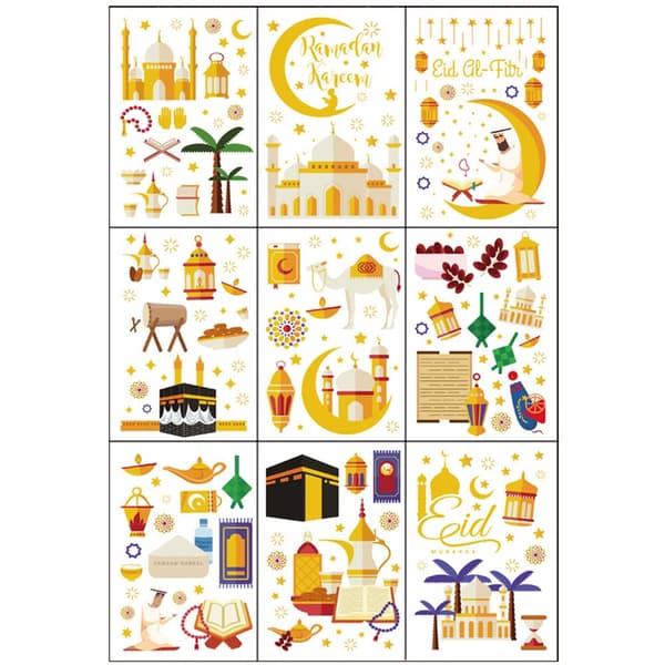 Mordely Ramadan fönsterdekaler Väggdekaler Eid Mubarak