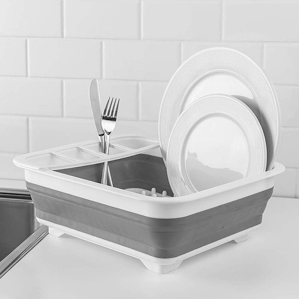 Foldable Dish Drainer Portable Dish Drainer Tableware Organizer Kitchen Caravan Camper Storage