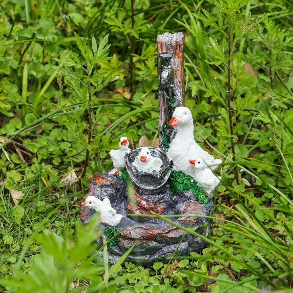 Mordely Resin s Feature Fountain DUCK utan ljus without light