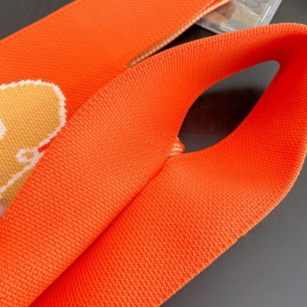 Stickad Handväska Tygväska ORANGE orange