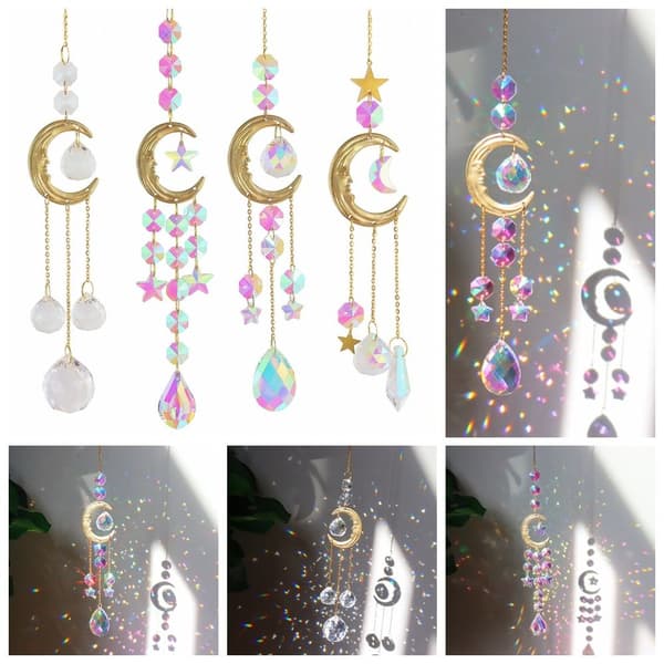 Mordely Sun Catchers Smile Face Moon 4