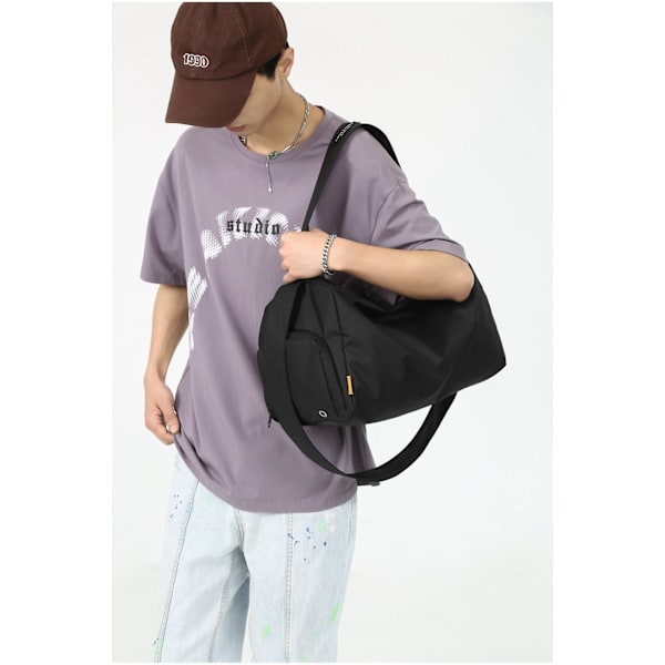 2023 New Candy Color Fashion Travel Big Sports Bag Yoga Fitness Bagwaterproof Nylon Cloth Weekender Handbag Black