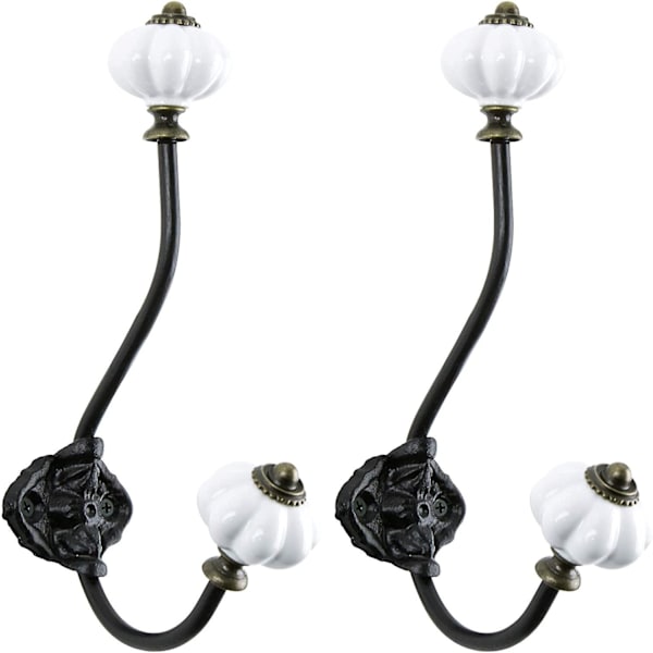 2023 Retro Bronze Ceramic Coat Hooks, Pack Of 5 Pastoral Style Wall Hooks Hat Hooks Door Hooks