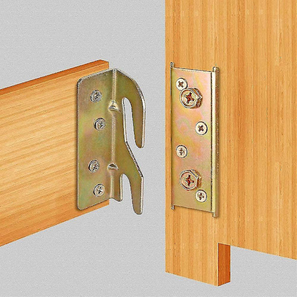 2023 Set Of 4 Heavyduty, Rustresistant Mortiseless Bed Rail Mounting