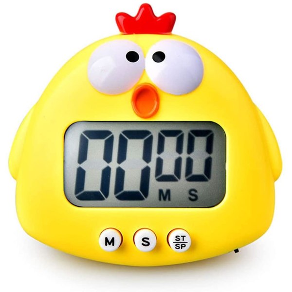 Cute Cartoon Animal Countdown Timer, Magnetic Digital Cooking Timer, Lcd Large Screen Visual Clock, Used For Cooking And Baking Sports Games (chicken)