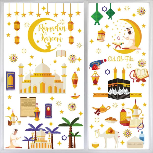 Mordely Ramadan fönsterdekaler Väggdekaler Eid Mubarak