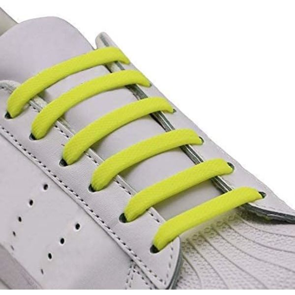 Updated Version No Tie Elastic Laces, Adjustable Lace Closure - One Size Fits All Adult and Kids Shoes Yellow