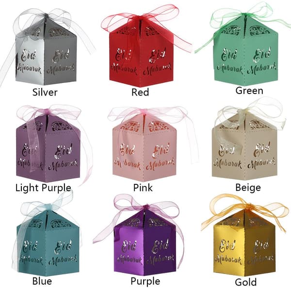 Mordely 10/20/50st Eid Mubarak Godislåda SILVER 10ST silver 10pcs
