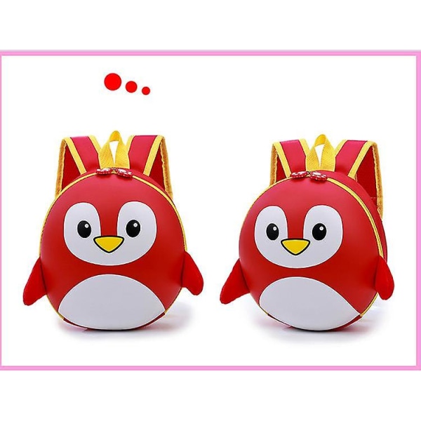 Mordely Penguin Skolväska Barn Ryggsäck Cartoon Mini Söt Skolväska red