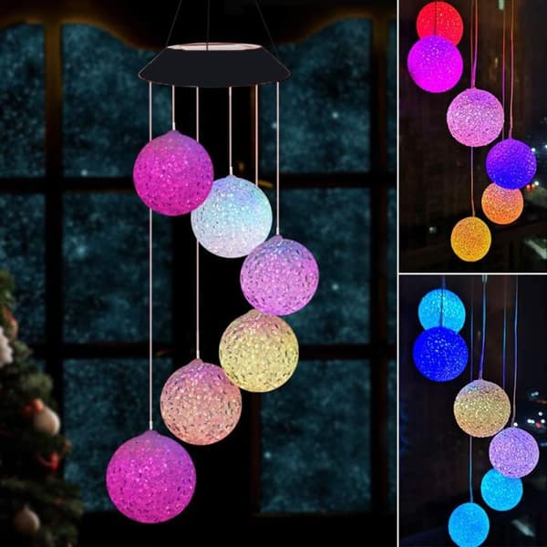 Mordely LED-kullampor Utomhus Wind Chime LED-lampa