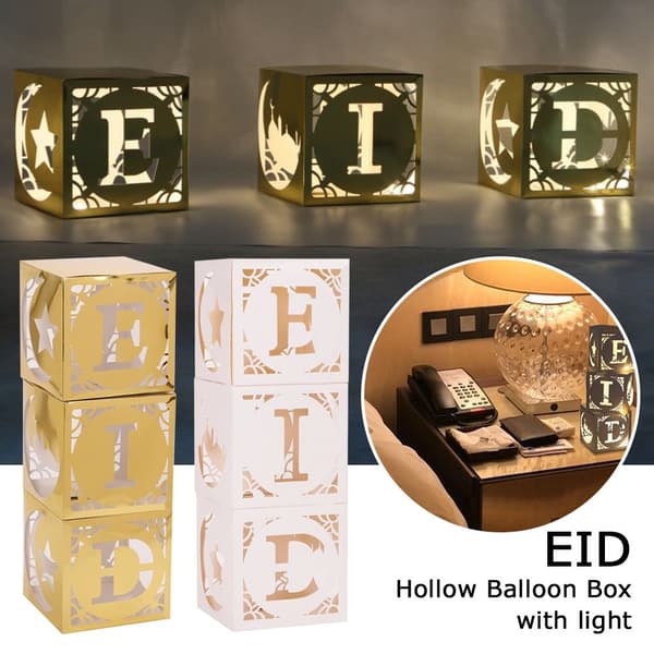 Mordely EID Hul Ballonkasse Med Lys GULD gold