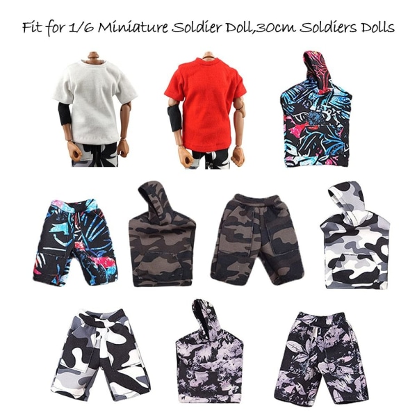 1/6 Miniatyrkläder Soldat Casual Shorts 10