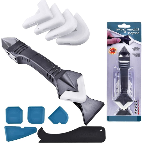 2023 3 In 1 Silicone Caulking Tools, Caulking Nozzle Kit Sealant Applicator Finishing Kit Kit Finishing Sealant Tool Scraper For Window Sink Gasket
